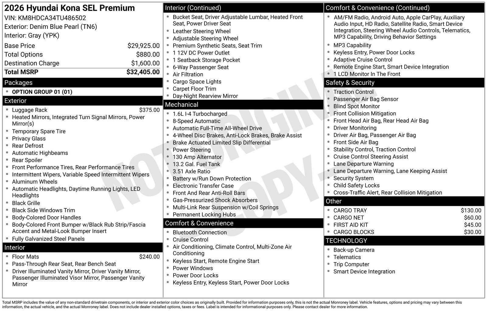 New 2026 Hyundai Kona SEL Premium AWD/4WD image 27