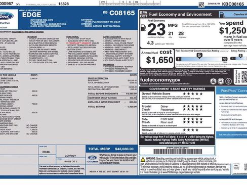 Used 2019 Ford Edge SEL w/ Equipment Group 201A AWD/4WD image 6