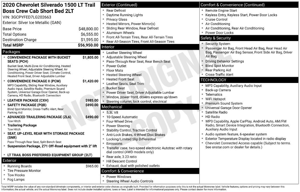 Used 2020 Chevrolet Silverado 1500 LT Trail Boss AWD/4WD image 7