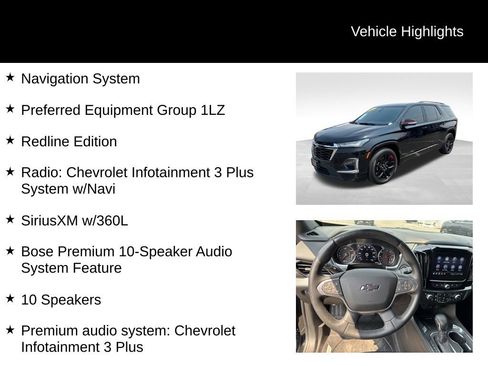 Certified 2023 Chevrolet Traverse Premier w/ Redline Edition AWD/4WD image 9