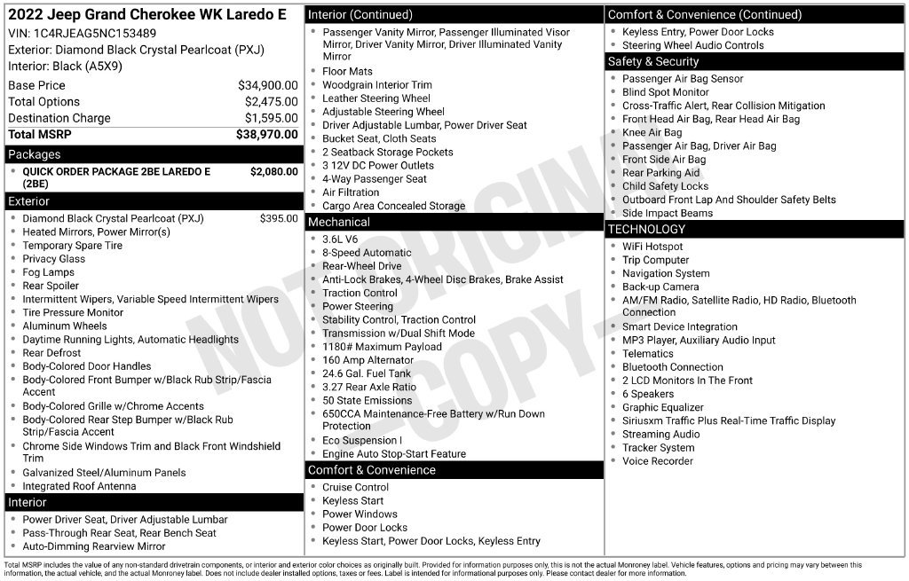 Used 2022 Jeep Grand Cherokee Laredo E RWD image 9