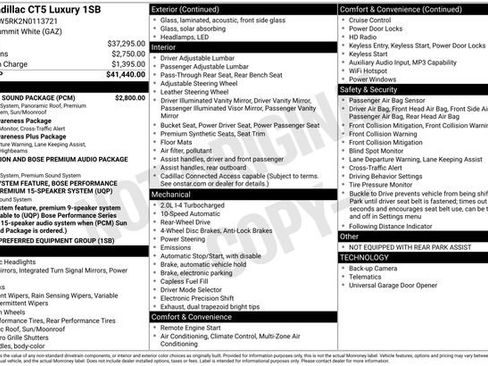 Certified 2022 Cadillac CT5 Luxury w/ Sun And Sound Package RWD image 6