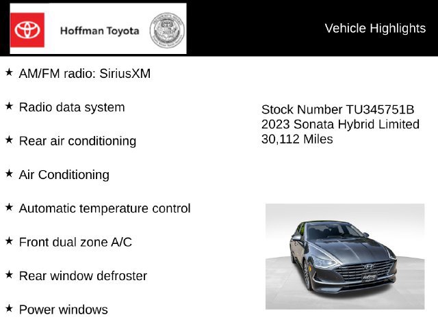 Used 2023 Hyundai Sonata Limited FWD image 10