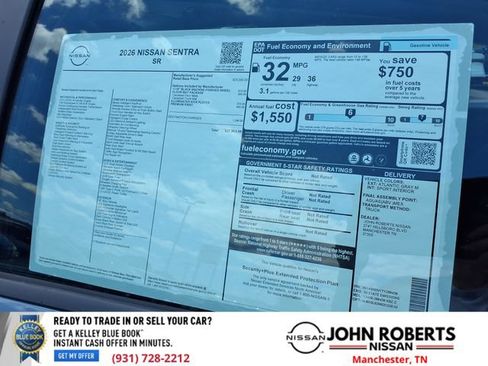 New 2026 Nissan Sentra SR w/ Floor Mat Package FWD image 21