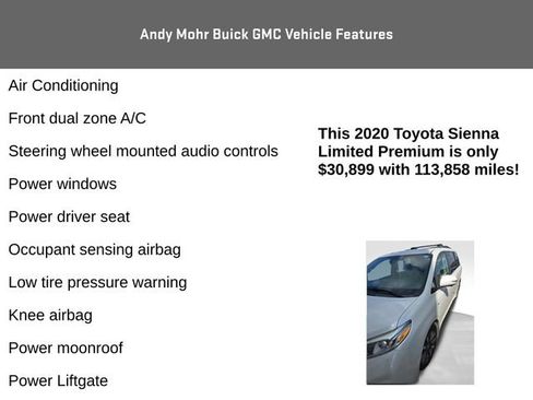 Used 2020 Toyota Sienna Limited Premium AWD/4WD image 8