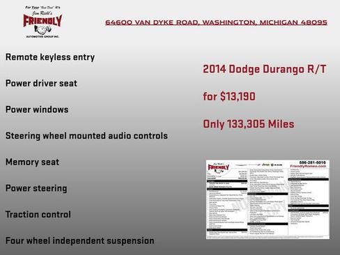 Used 2014 Dodge Durango R/T w/ Trailer Tow Group IV image 5