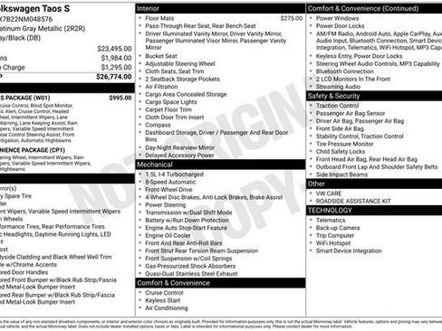 Used 2022 Volkswagen Taos S w/ IQ Drive S Package image 4