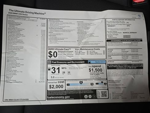 New 2026 BMW 330i Sedan w/ Convenience Package RWD image 21