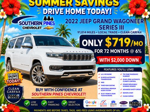 Used 2022 Jeep Grand Wagoneer Series III w/ Rear Seat Video Group 1 AWD/4WD image 5