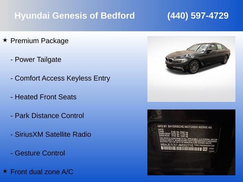 Used 2018 BMW 540i xDrive w/ Premium Package AWD/4WD image 7