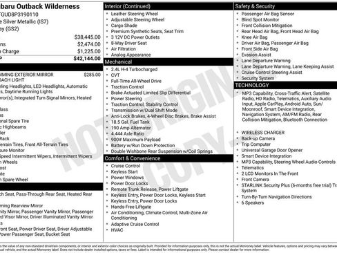Used 2023 Subaru Outback Wilderness AWD/4WD image 23