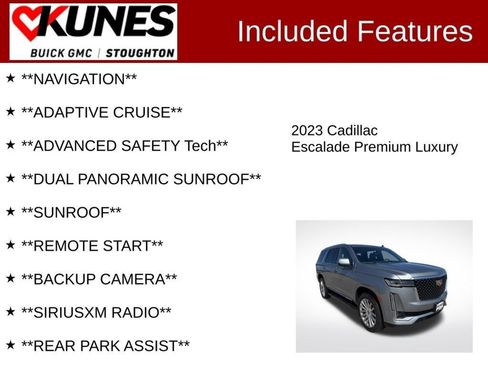 Used 2023 Cadillac Escalade Premium Luxury AWD/4WD image 2