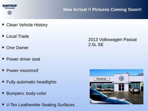 Used 2013 Volkswagen Passat 2.5 SE image 2