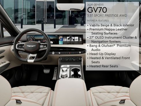 New 2026 Genesis GV70 3.5T Sport Prestige AWD/4WD image 17