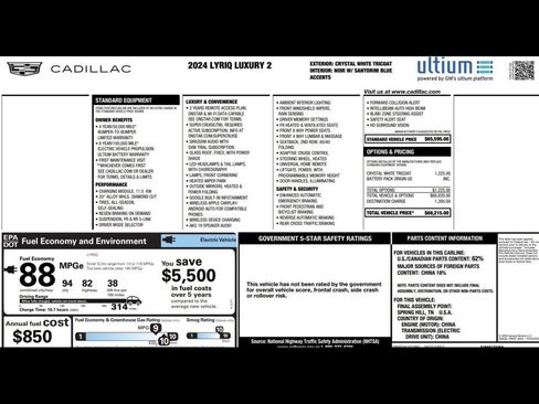 Used 2024 Cadillac Lyriq Luxury image 3