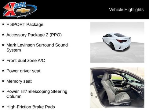 Used 2022 Lexus RC 350 F Sport w/ Accessory Package 2 image 2