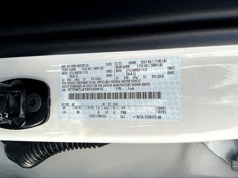 New 2025 Ford F150 Platinum w/ Equipment Group 702A High image 8