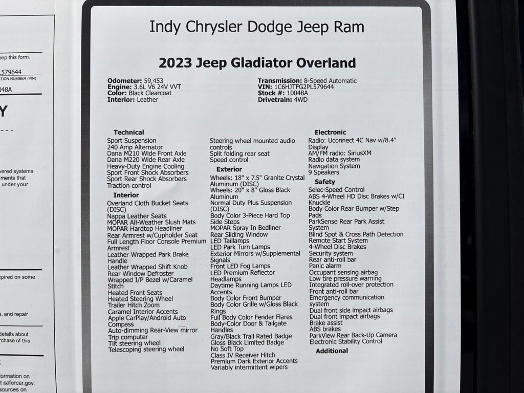 Used 2023 Jeep Gladiator Overland AWD/4WD image 26