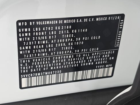 New 2026 Volkswagen Tiguan S FWD image 34