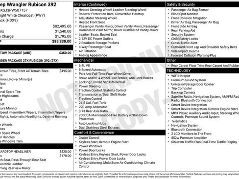 Used 2023 Jeep Wrangler Unlimited Rubicon 392 w/ Trailer Tow Package AWD/4WD image 27