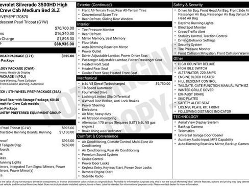 Used 2023 Chevrolet Silverado 3500 High Country w/ Z71 Off-Road Package AWD/4WD image 3