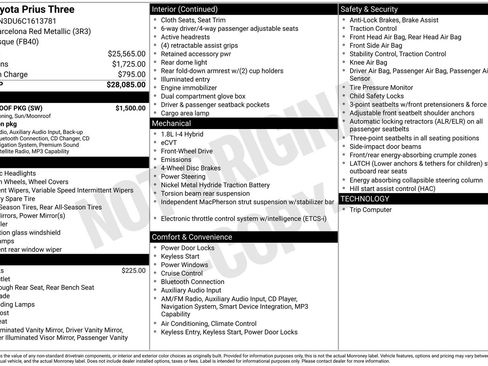 Used 2012 Toyota Prius Three w/ Solar Roof Pkg FWD image 18