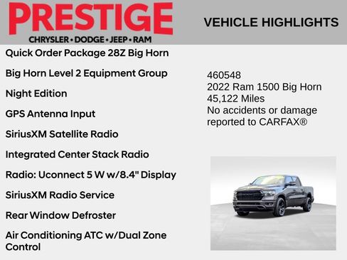 Used 2022 RAM 1500 Big Horn RWD image 2