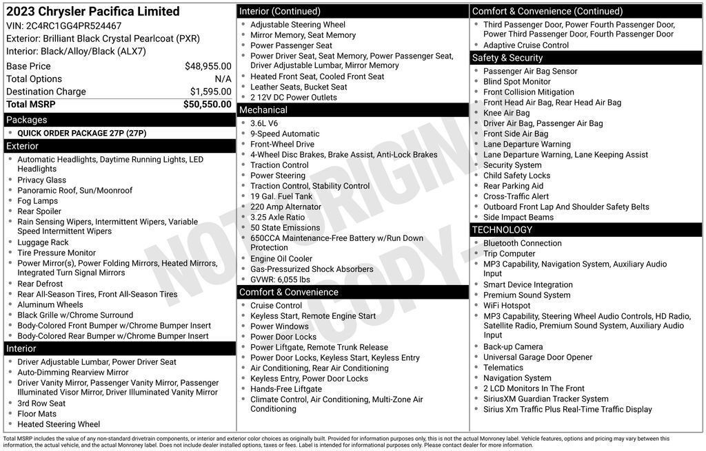 Used 2023 Chrysler Pacifica Limited FWD image 31