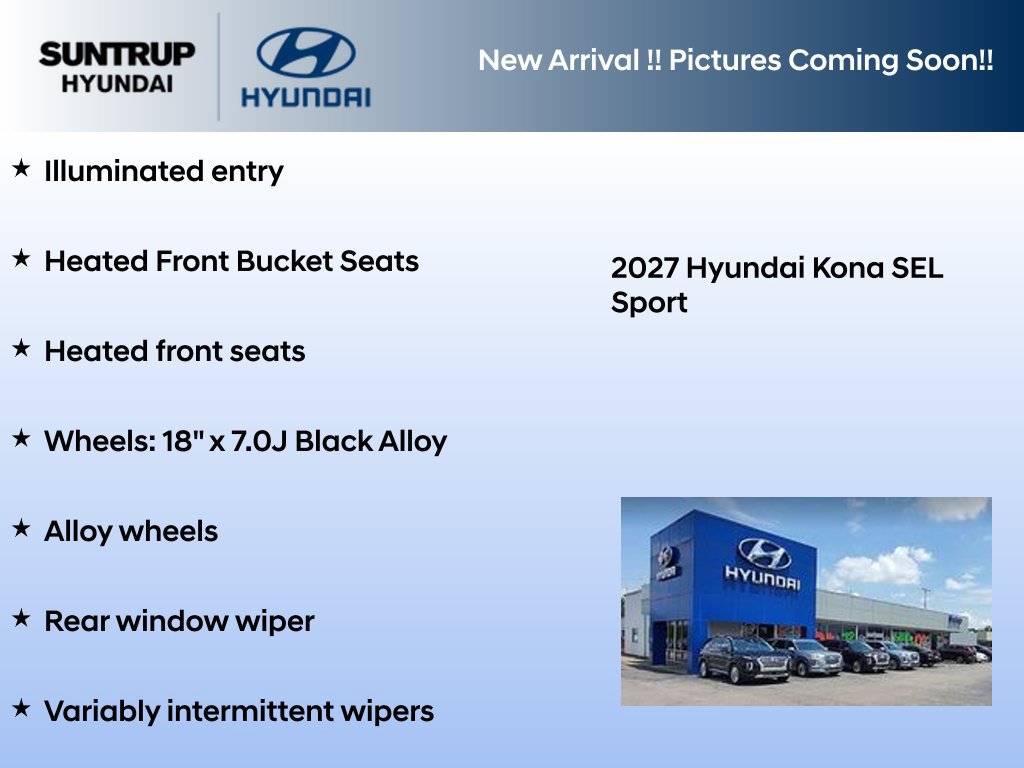 New 2027 Hyundai Kona SEL Sport AWD/4WD image 3