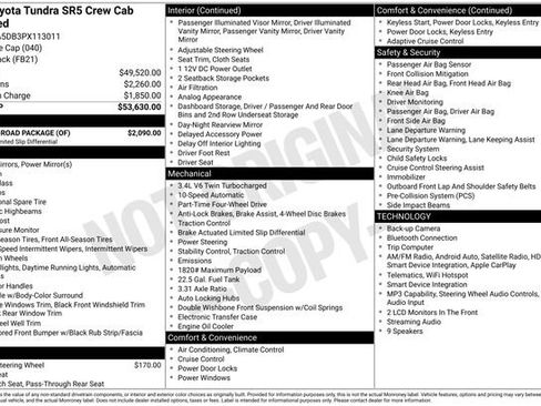 Used 2023 Toyota Tundra SR5 w/ TRD Off-Road Package AWD/4WD image 15