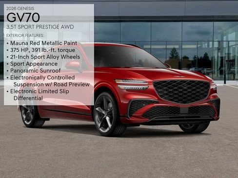 New 2026 Genesis GV70 3.5T Sport Prestige AWD/4WD image 3