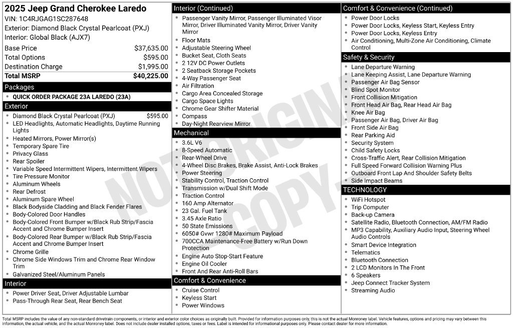 Used 2025 Jeep Grand Cherokee Laredo RWD image 24