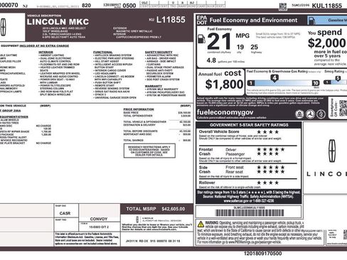 Used 2019 Lincoln MKC Select w/ Select Plus Package image 17