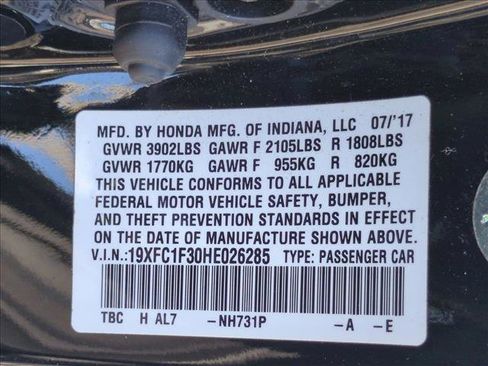 Used 2017 Honda Civic EX-T image 24