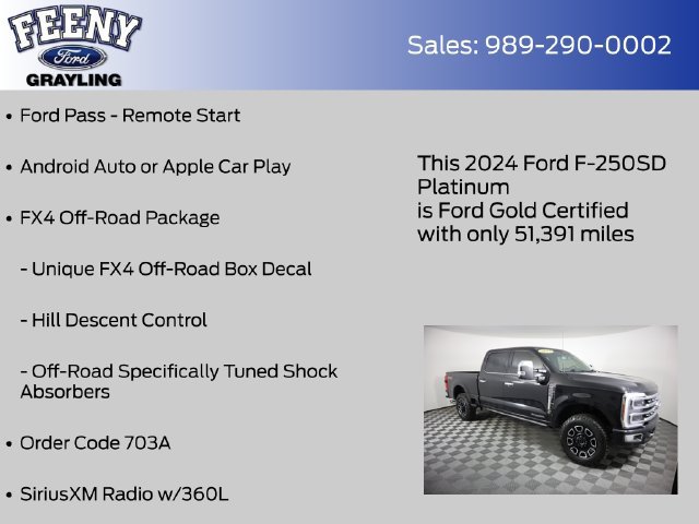 Used 2024 Ford F250 Platinum w/ FX4 Off-Road Package AWD/4WD image 8