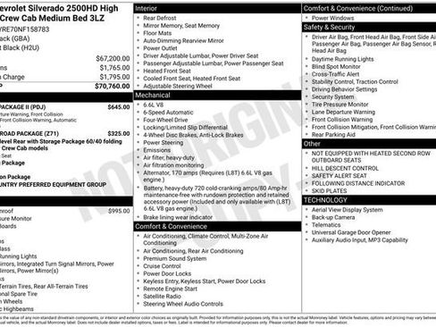 Used 2022 Chevrolet Silverado 2500 High Country w/ Safety Package II AWD/4WD image 7