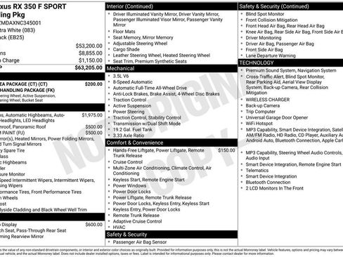 Used 2022 Lexus RX 350 F Sport w/ Cold Area Package (CT) image 35