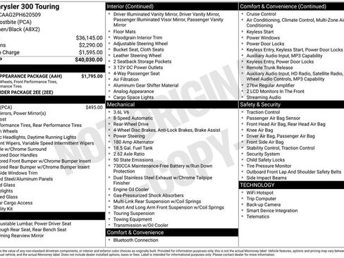 Used 2023 Chrysler 300 Touring w/ Sport Appearance Package RWD image 22