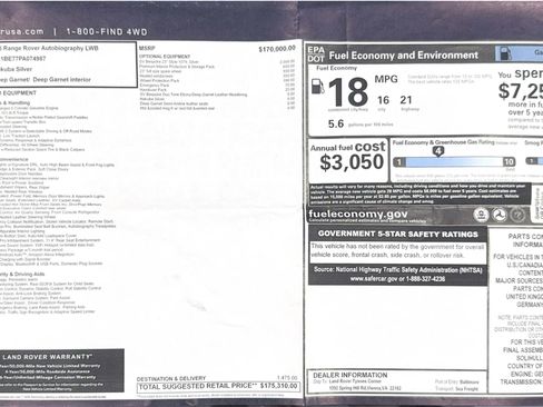 Used 2023 Land Rover Range Rover Long Wheelbase Autobiography image 35