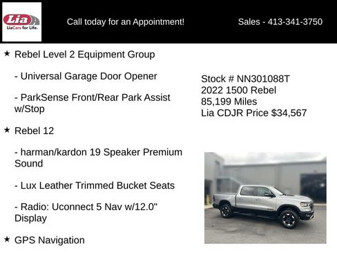Certified 2022 RAM 1500 Rebel w/ Rebel Level 2 Equipment Group AWD/4WD image 31