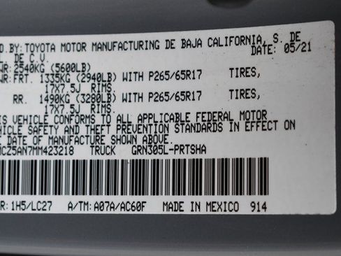 Certified 2021 Toyota Tacoma TRD Sport w/ TRD Premium Sport Package AWD/4WD image 34