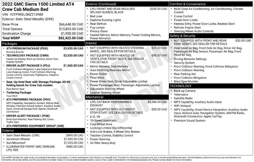 Used 2022 GMC Sierra 1500 AT4 w/ AT4 Premium Package AWD/4WD image 12