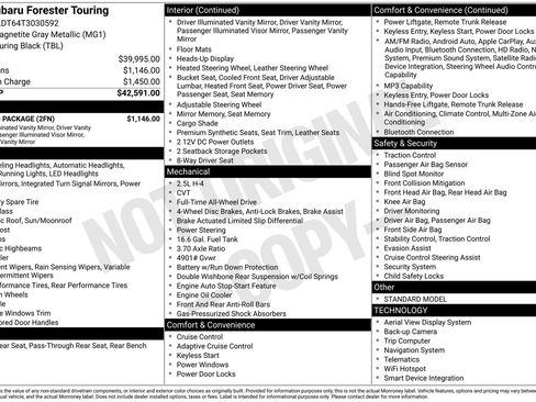 Used 2026 Subaru Forester Touring w/ Touring Package AWD/4WD image 2