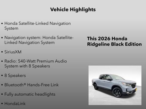 New 2026 Honda Ridgeline Black Edition image 5