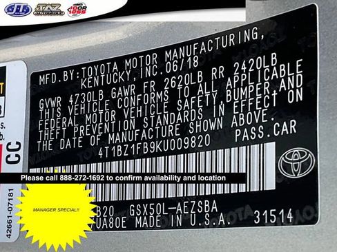 Used 2019 Toyota Avalon Touring w/ Advanced Safety Package image 25