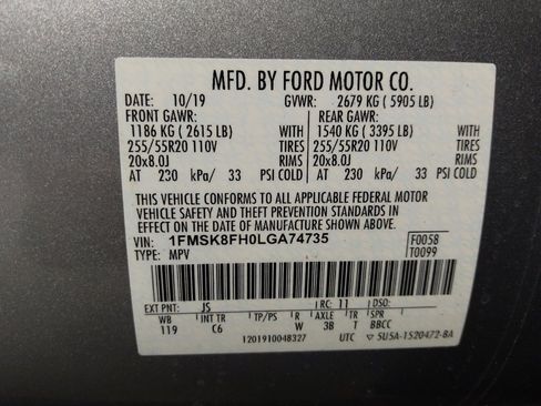 Used 2020 Ford Explorer Limited w/ Class III Trailer Tow Package AWD/4WD image 33