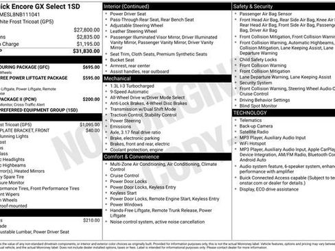 Used 2022 Buick Encore GX Select w/ Sport Touring Package AWD/4WD image 33
