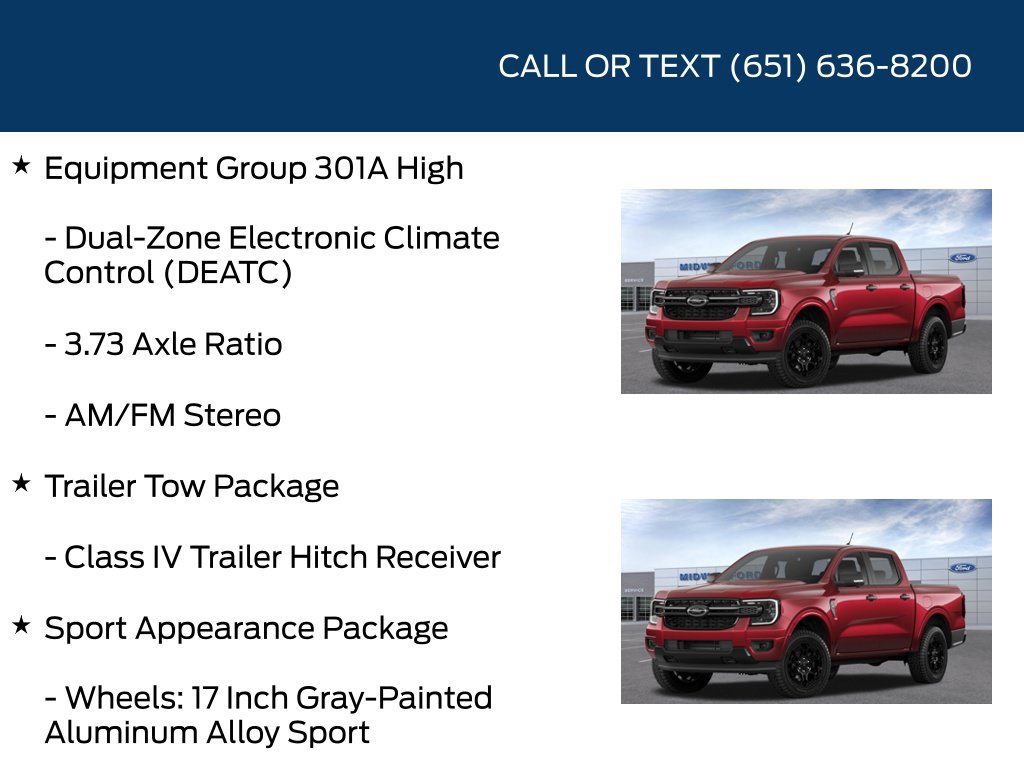 New 2026 Ford Ranger XLT w/ Equipment Group 301A High AWD/4WD image 11