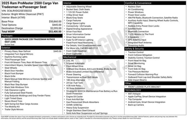 Used 2025 RAM ProMaster 2500 FWD image 2