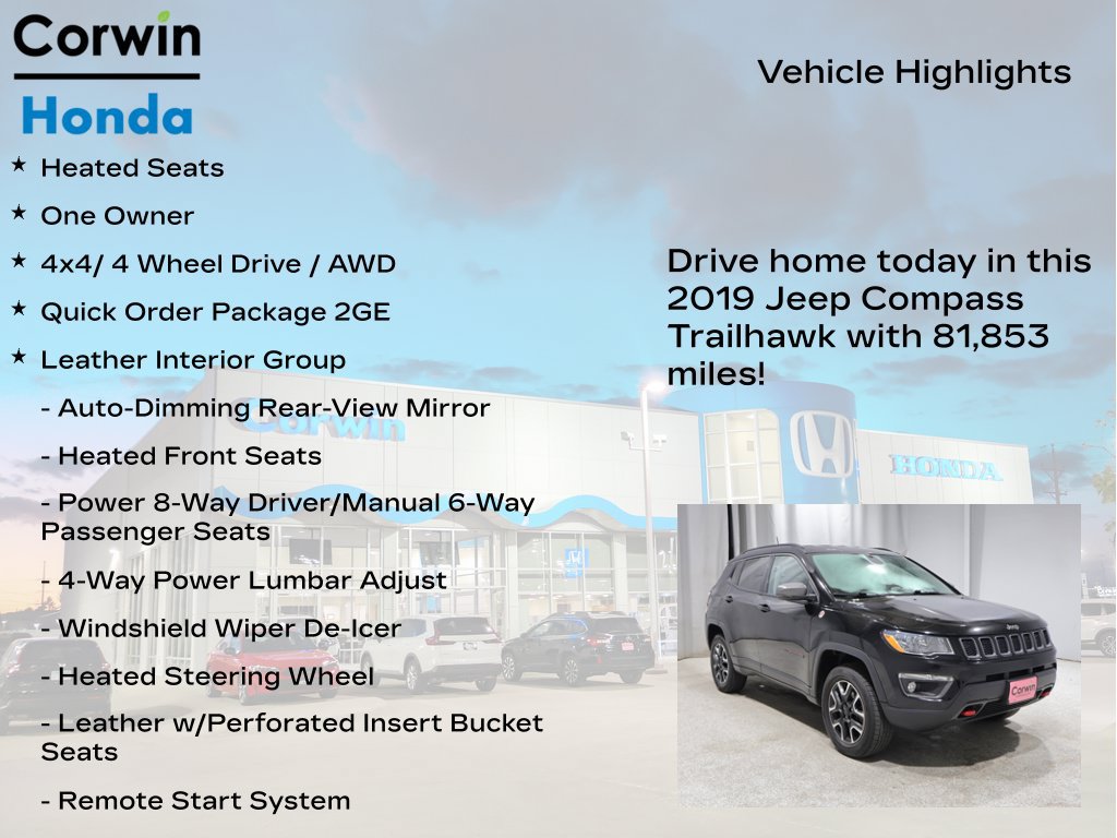 Used 2019 Jeep Compass Trailhawk w/ Leather Interior Group AWD/4WD image 6